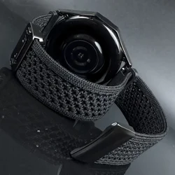 Premium Universal 22/20mm Smartwatch Strap Replacement Band - 22mm watchband (Black)