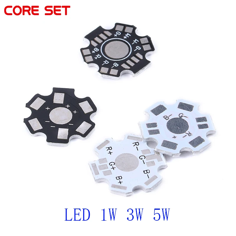 10PCS Aluminum Lamp RGB Base Plate PCB Board Heatsink Radiator Substrate 20mm Star DIY Cooler for High Power Watt LED 1W 3W 5W