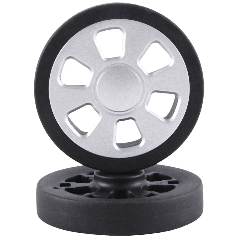 60X11mm Luggage Wheel Replacement Wear Resistant PU Caster Luggage Double Wheel 8Mm
