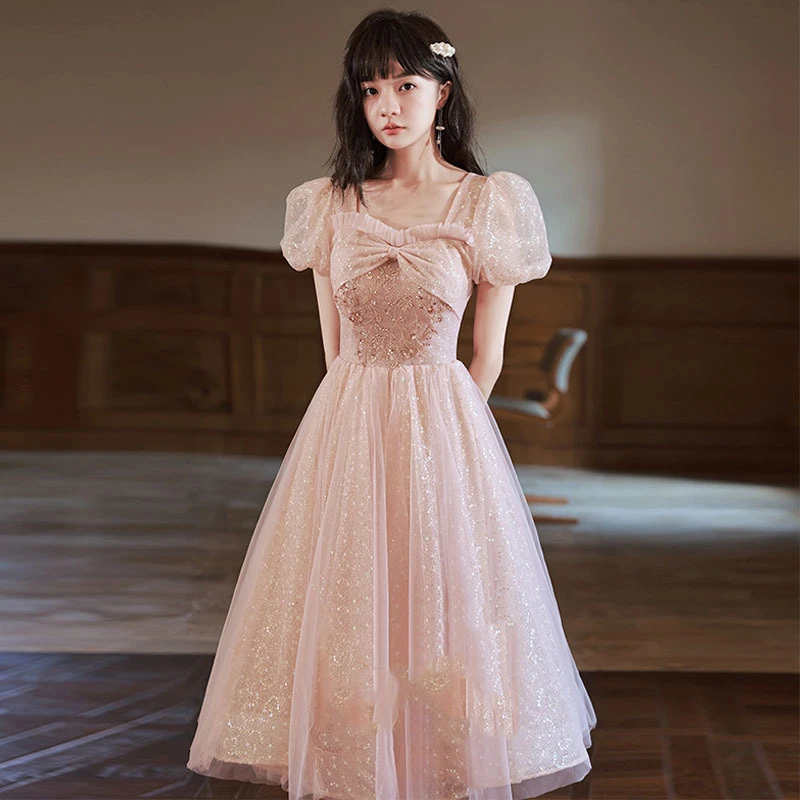 イブニングドレス パーティードレス プリンセス ショート丈 初期化済