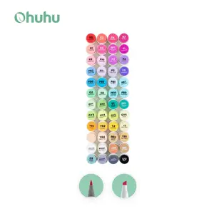 Ohuhu-rotulador de ilustración, 24, 48, 72, 120 colores, tipo de pincel con  bolígrafo licuador y estuche de transporte, punta de pincel altamente  duradera y resistente