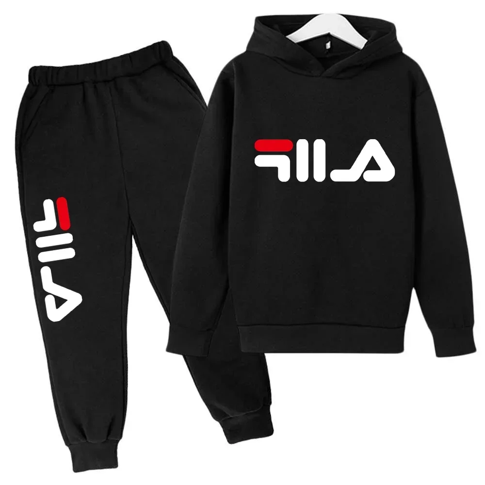 

New Spring and Autumn Children's Hoodie Set Boys and Girls' Casual Long Sleeve Hoodie Top+Pants Sportswear 2-14 Years Old