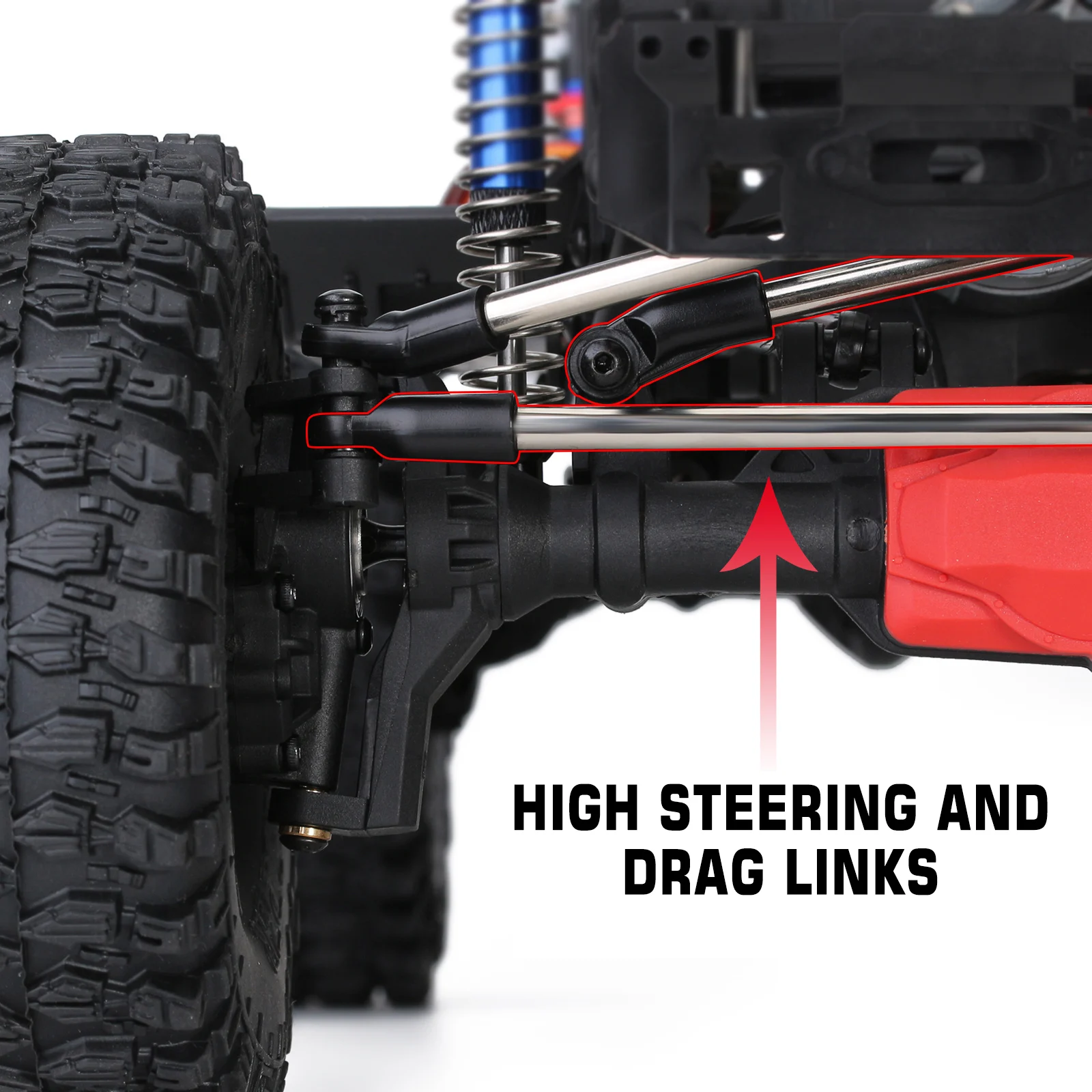 INJORA Complete Front+Rear Straight Portal Axle for 1/10 RC Crawler Car