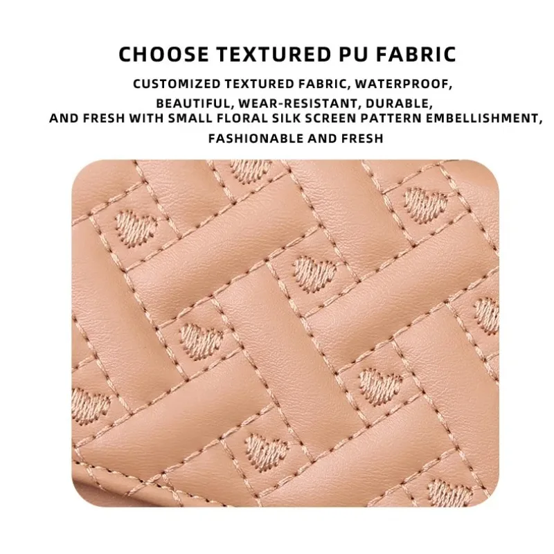 Embroidered Love Heart Short Wallet - Large Capacity Zipper Coin Purse with Multi-Card Slots,Minimalist Fashion Wallet for Women