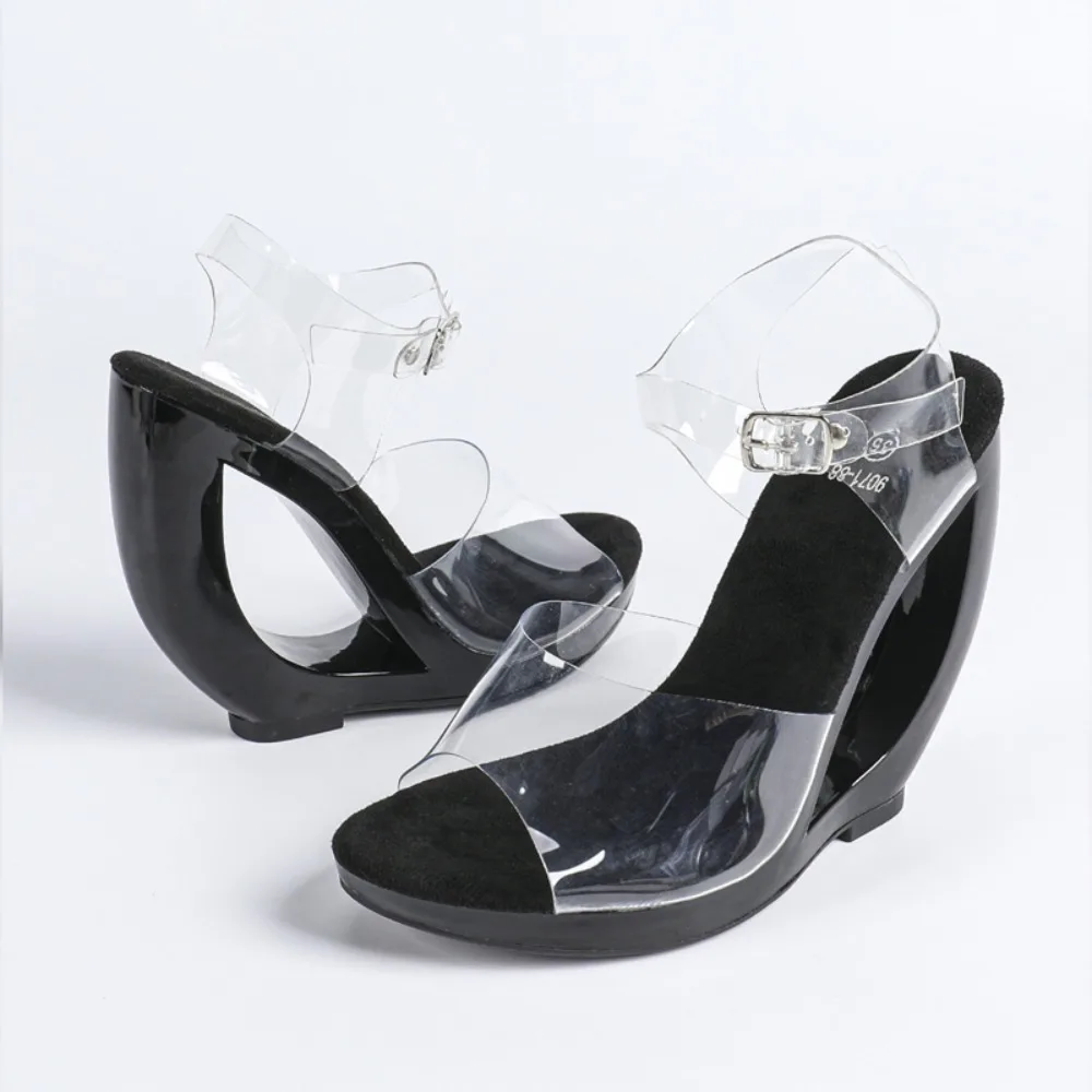 Eilyken Summer Design PVC Transparent Women Sandals Fashion Hollow Out Buckle Strap High Heels Wedding Party Shoes Sa511cc3e6d40479daf3858733fe95486E