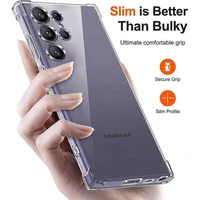 Clear Silicone Phone Case For Samsung Galaxy S24 Ultra S25 S23 S22 S21 FE Plus A53 A34 A54 5G Shockproof Bumper Soft Back Cover 2