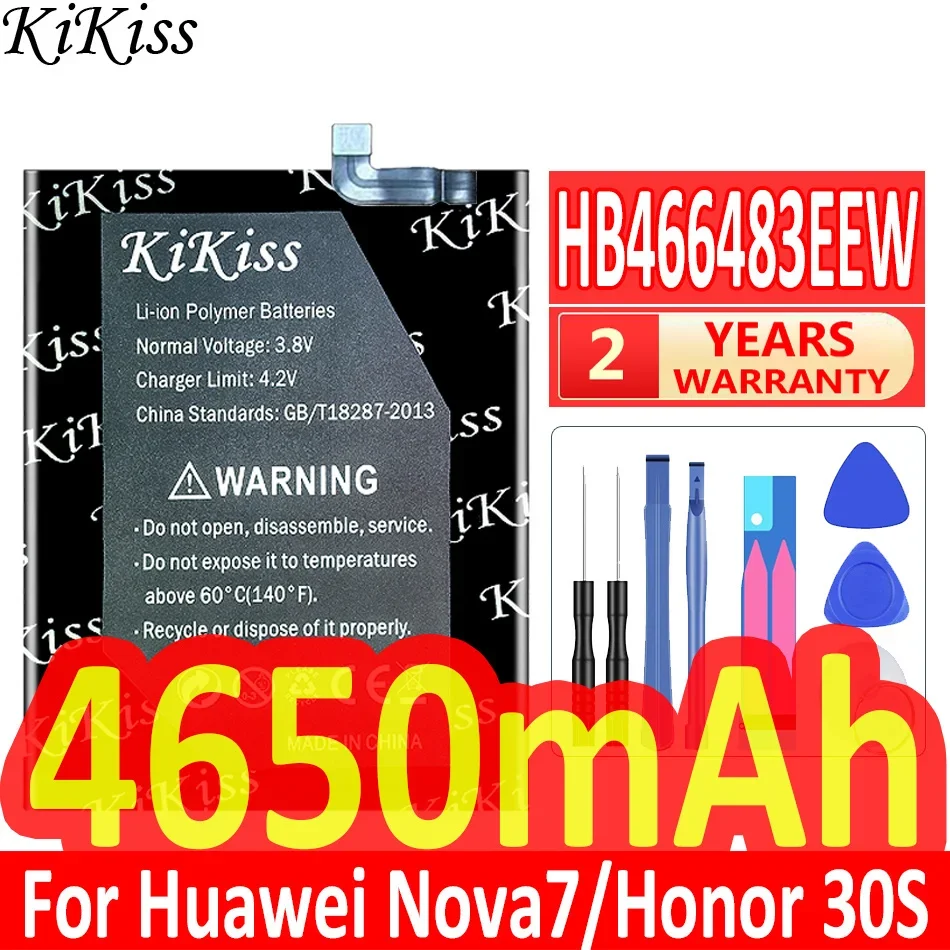 

4650mAh KiKiss Powerful Battery HB466483EEW for Huawei Nova7 Nova 7 / Honor 30S JEF-AN00 CDY-AN90
