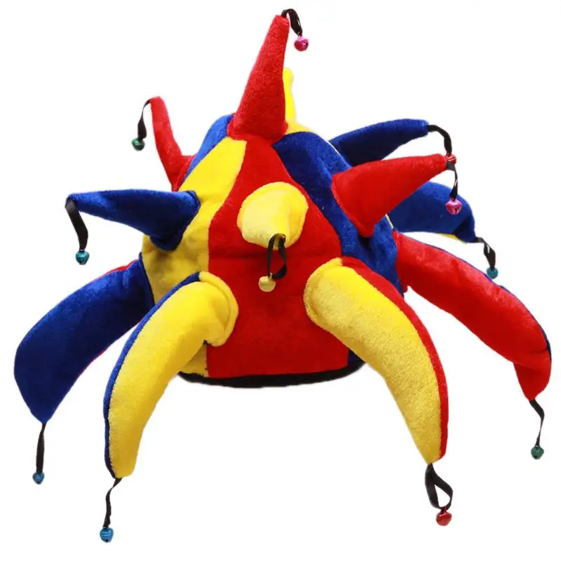 Halloween Party Clown Hat Small Bell Carnival Costume Ball Hats Unisex Cap Football Game
