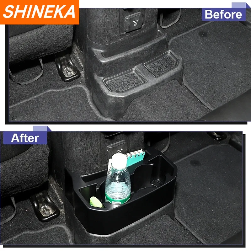ABS Car Rear Seat Water Cup Holder Mount Storage Box Organizer for