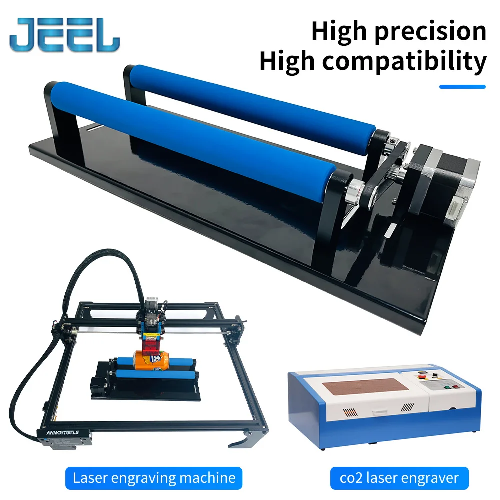 CNC Laser Rotary Roller Laser Engraver Y-axis Roller 360&deg; Rotating for 10-100mm Engraving Diameter for Cylindrical Cans Objects