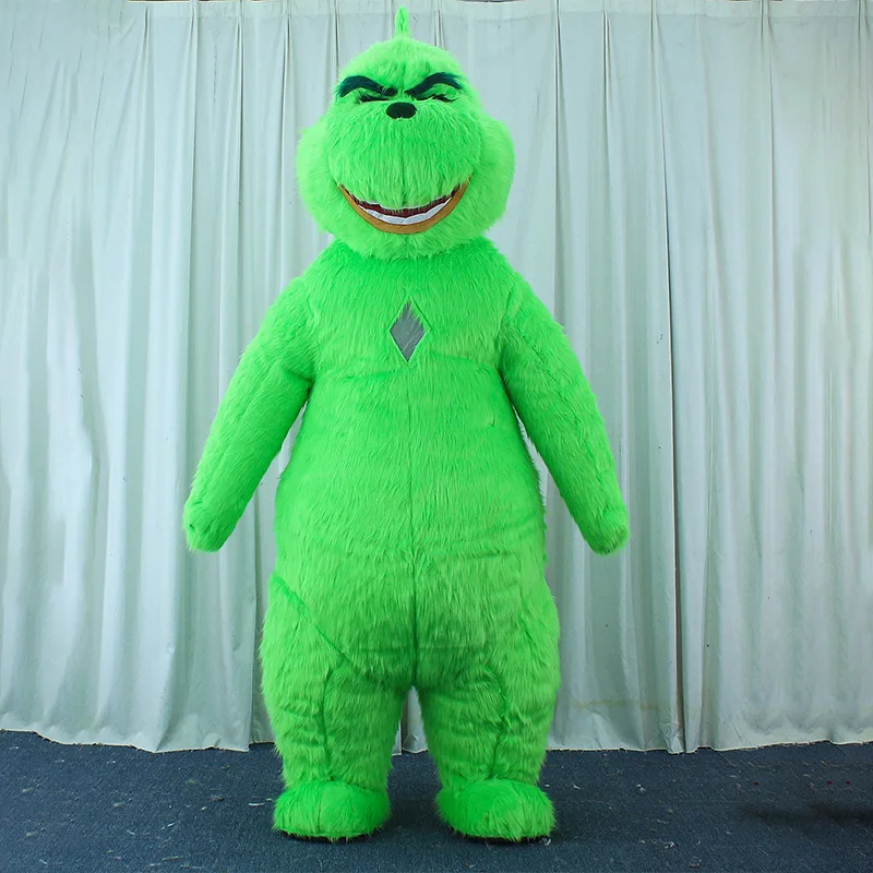 

Gait Inflatable green-haired monster Costume Mascot Halloween Parties Anniversaries Weddings Etc Cosplay Costumes