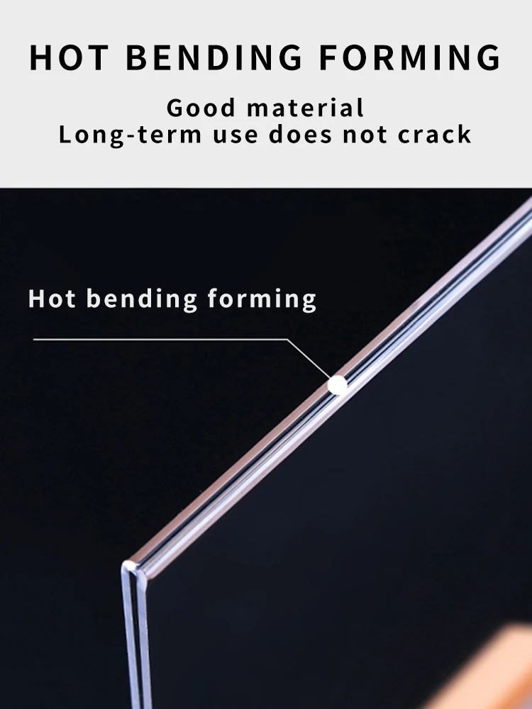A4 Acrylic Panel Price Display Rack A5 Double-Sided Transparent Clothing Store Price Tag A6 Milk Tea Shop Desktop Price Display 5