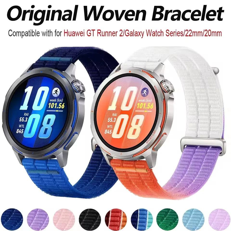 Official Style Nylon Watch Band, 22mm, Premium Correa Strap Wristband