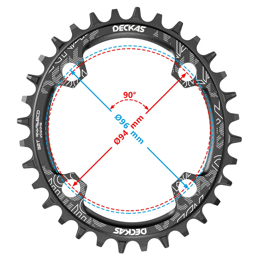 Deckas 94 + 96BCD Bicycle Chainwheel 32T 34T 36T 38T Round/Oval Chainring Mountain Bicycle Crown for M4000 M4050 GXs NX X1 Crank bike chainring bicycle parts
