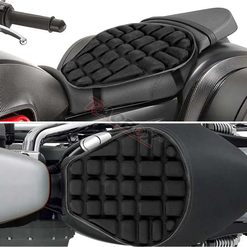 Motorcycle Seat Cover 3D Comfort Air Seat Cushion Cover Universal Motorbike Air Pad Cover Shock Absorption Decompression Saddles