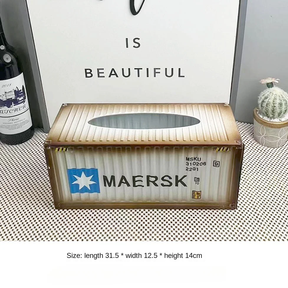 Retro Industrial Style Container Tissue Box Home Living Room Iron Creative Desktop Decoration Restaurant Paper Box Decoration 5