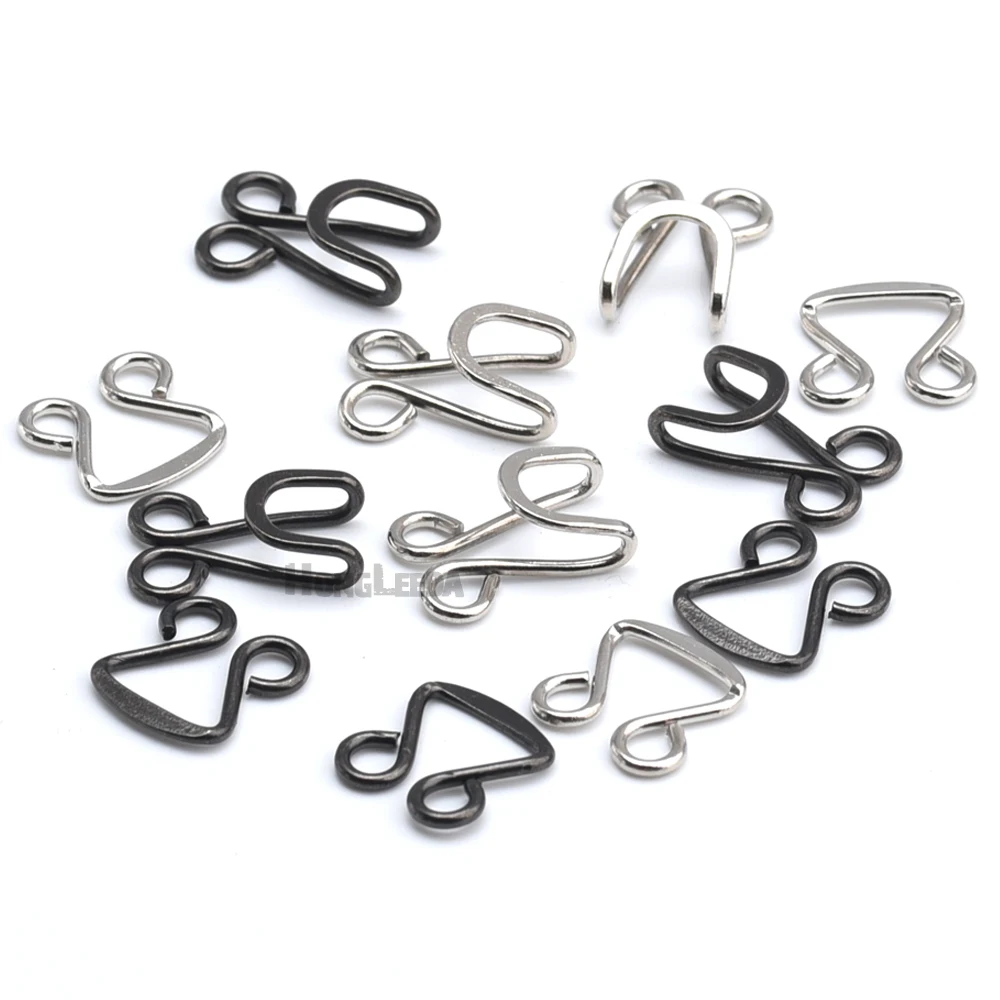 50sets,16 #,Metal hook for skirt and skirt, silver Nickle sewing hook, large size, HE-028