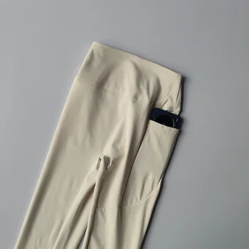 Fleece-in-warm Yoga Leggings Women High Waist Lifting Hips with Pocket Elastic Running Exercise Quick-drying Tight Fitness Pants 5