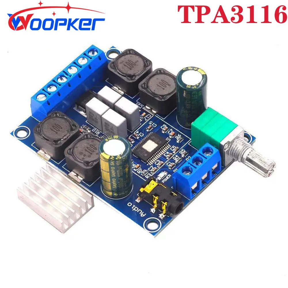 

TPA3116D2 Audio Amplifier Digital Power Amplifier Board 50W * 2 High-Power Audio Amplifier Module Dual-Channel 4.5V Power Supply
