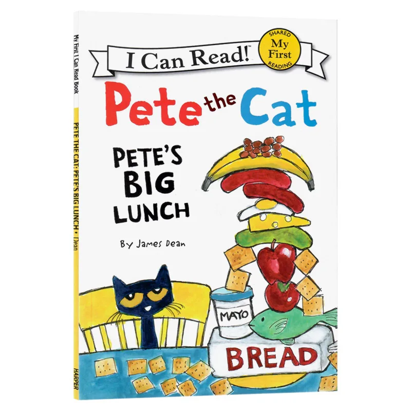 

Pete the Cat: Pete's большой обед (мой первый я могу прочитать), для детей 3 4 5 6 английских книг, книжки с картинками 9780062110695