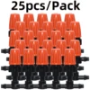 25pcs Misting Cooling Adjustable Nozzles w/ 1/4'' Tee for Drip Irrigation Garden Watering System Kit Flower Bonsai Greenhouse 6