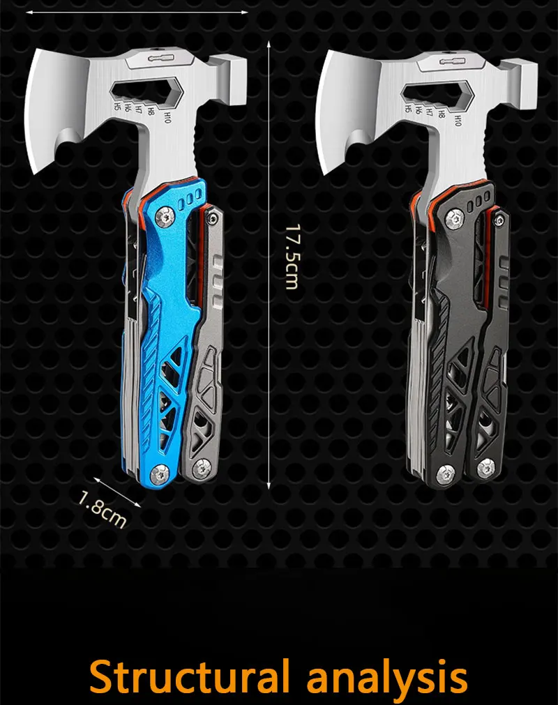 Description Picture 3 of itemMultifunctional outdoor hammer pliers axe hammer folding hammer window breaking escape hammer outdoor camping portable