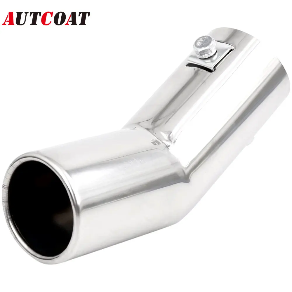 1Pcs Car Tail Pipes Replacement Car Style Dual Pipe Stainless Steel Exhaust Tail Pipes Muffler Tips Fit for VW Golf 4 Bora Jetta