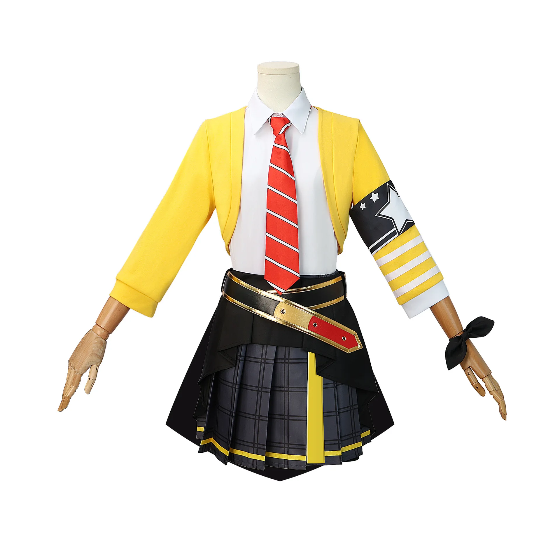

Tenma Saki Cosplay Costumes Wig Game Anime Project Sekai Colorful Stage Feat Halloween Carnival Cos Uniform Yellow Girls Outfits