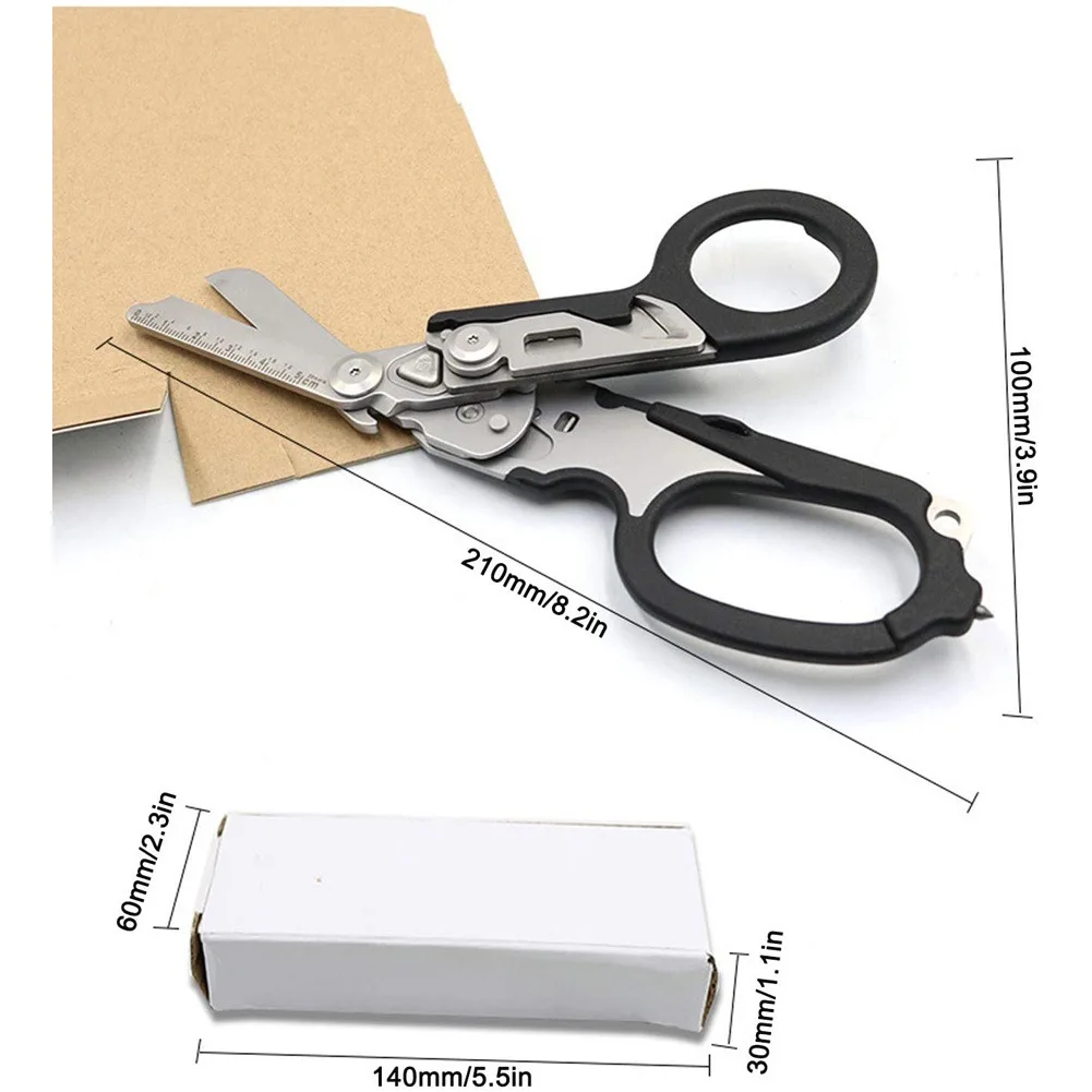 Multifunctional Scissors Tactical Pliers Outdoor Survival Camping Medical Scissors Emergency Shears Folding Stainless Plier Tool
