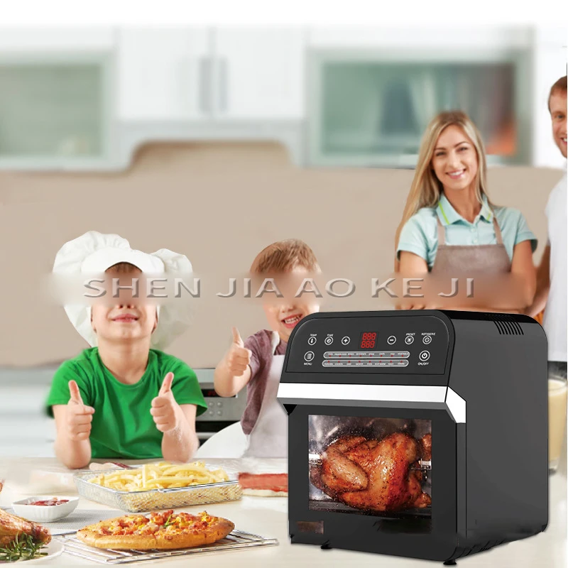Forno Elettrico Per Uso Domestico 12L Friggitrice Ad Aria Multifunzione Di Grande Capacità Con Forno Speciale Touchscreen Digitale A Led Per Cucina 16