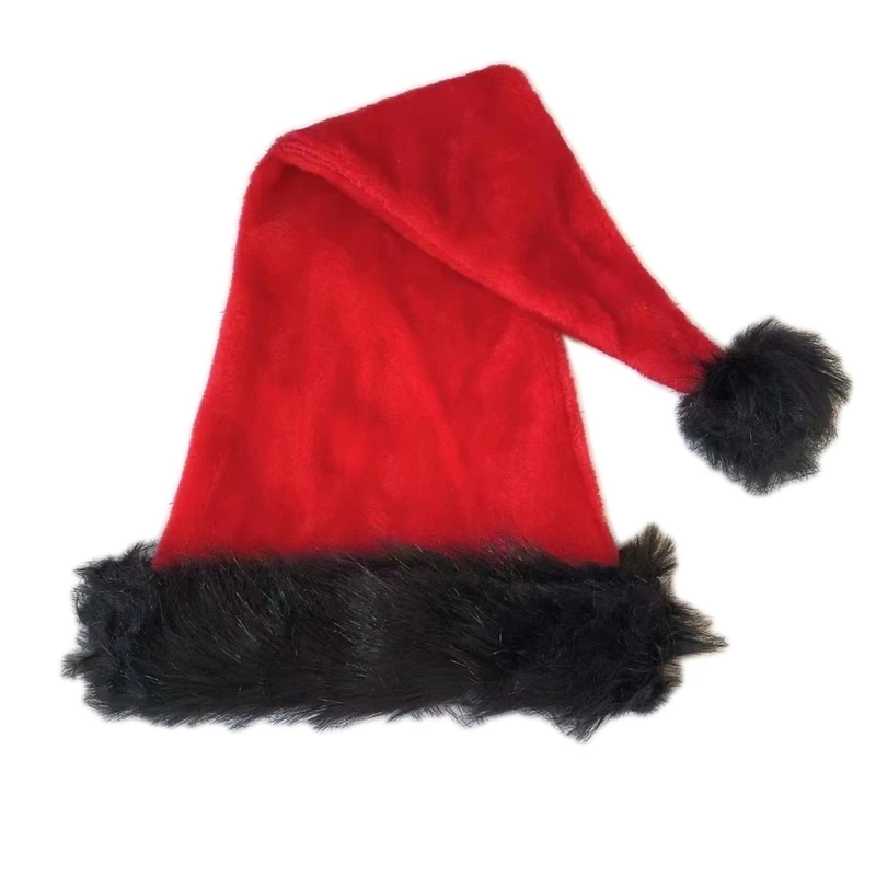 

Christmas Cosplay Santa Hat Unisex Comfortable Red and White for Adults Drop Shipping