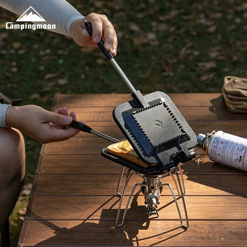 Double-sided Non Stick Bread Sandwich Grill Versatile Camping Breakfast Sandwich Pan Baking Tray kitchen utensils camping cookware camping cookware set non stick frying pan bbq grill pan folding toast grill net
