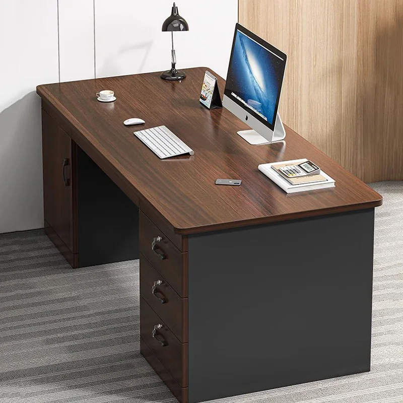 Drawers Shelf Office Desk Supplies Writing Living Room Storage Computer Desks Standing Reception Mesa De Computador Furniture