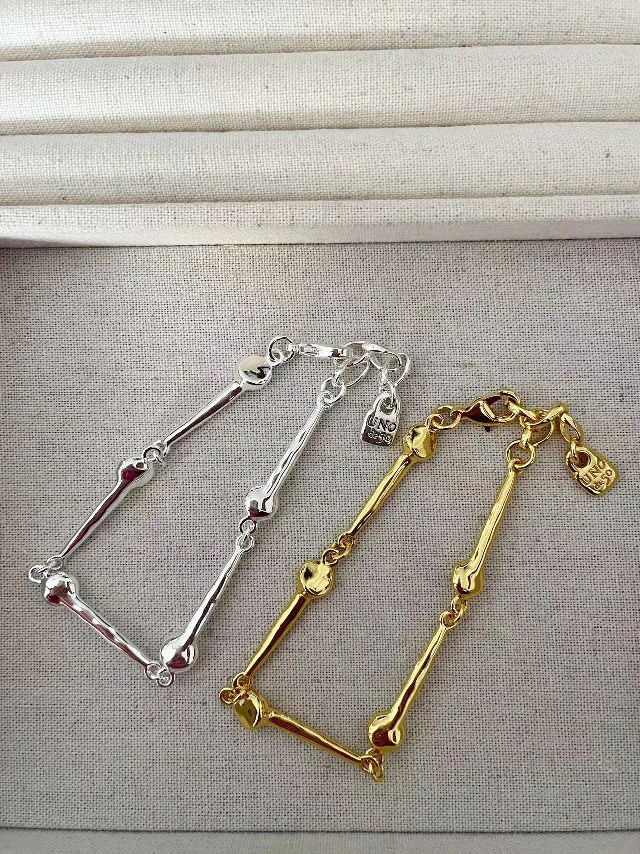 2023 New Fit UNO de 50 Fashion Electroplated 925 Silver 14K Exquisite Necklace Popular Jewelry Gift