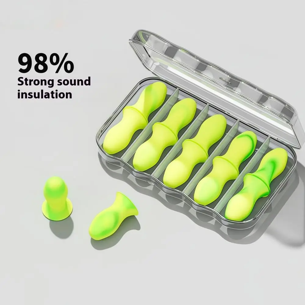 Reusable Soft Foam Soundproof Earplugs - 10 Pack, Anti-Noise & Comfortable Fit
