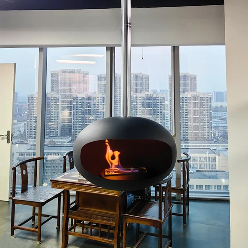 Suspended real flame fireplace ceiling embedded home decoration ethanol fireplace flueless wall mounted bio ethanol