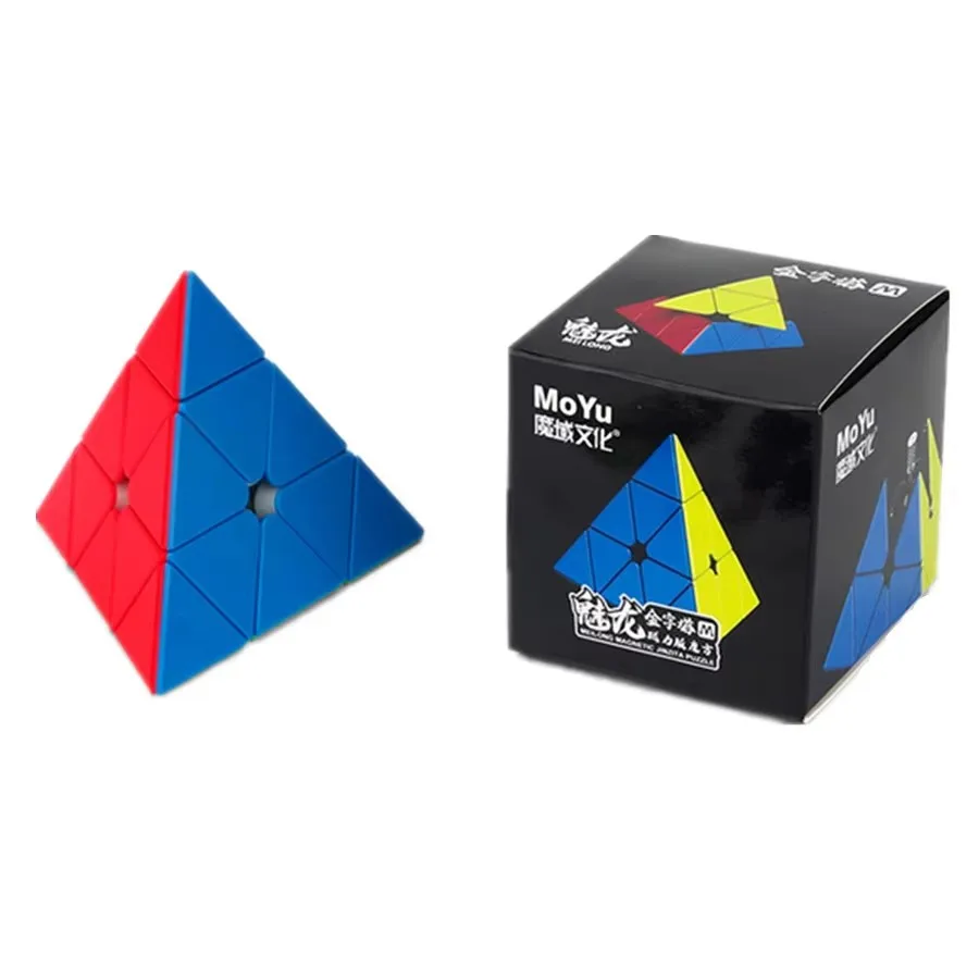 MoYu Meilong Pyraminx V2 3x3x3 피라미드 매직 큐브 MoFangJiaoShi 3x3 탄소 섬유 마카롱 큐보 스티커 Magico 퍼즐 큐브 선물