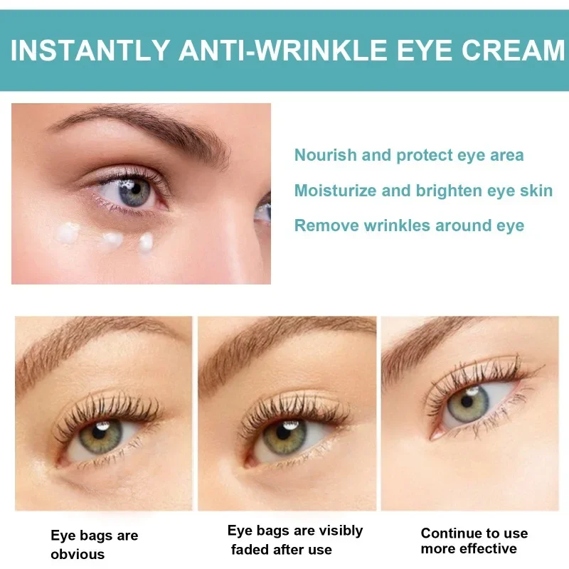 Eye Cream Instant Anti Wrinkle Fade Fine Lines Remove Dark Circles Eye Bags Lifting Firming Deep Care Anti Aging Moisturizing