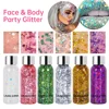 Festival Body Glitter Gel Face Eye Glitter Eyeshadow Holographic Cosmetic Laser Powder Chunky Nails Hair Glitter Bar Makeup 2