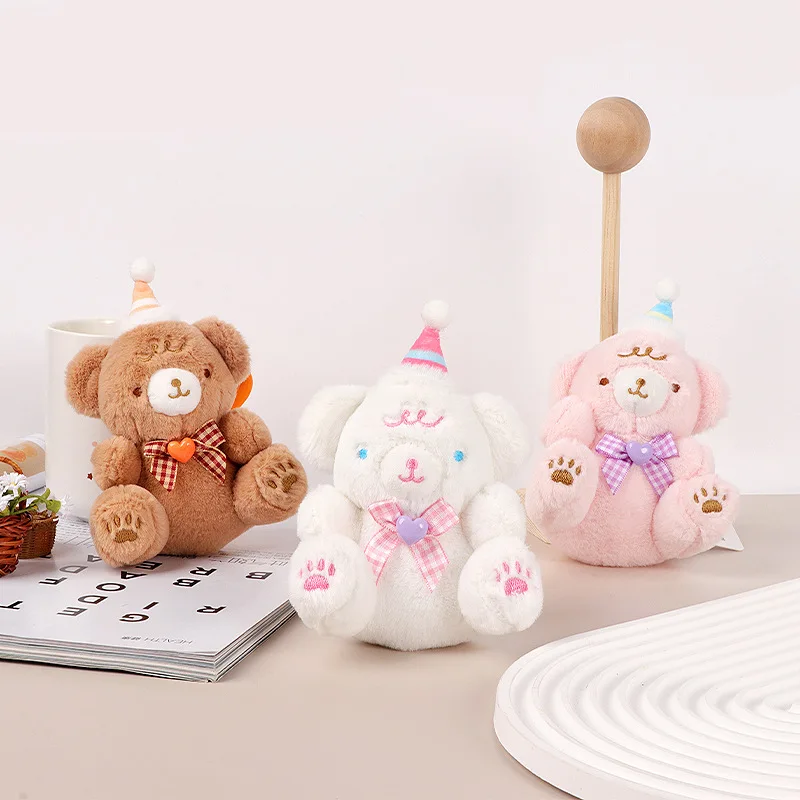 

Новинка, милая мультяшная плюшевая милая искусственная шляпа, галстук, Женский мягкий рюкзак для пары, украшение, подарок на день рождения