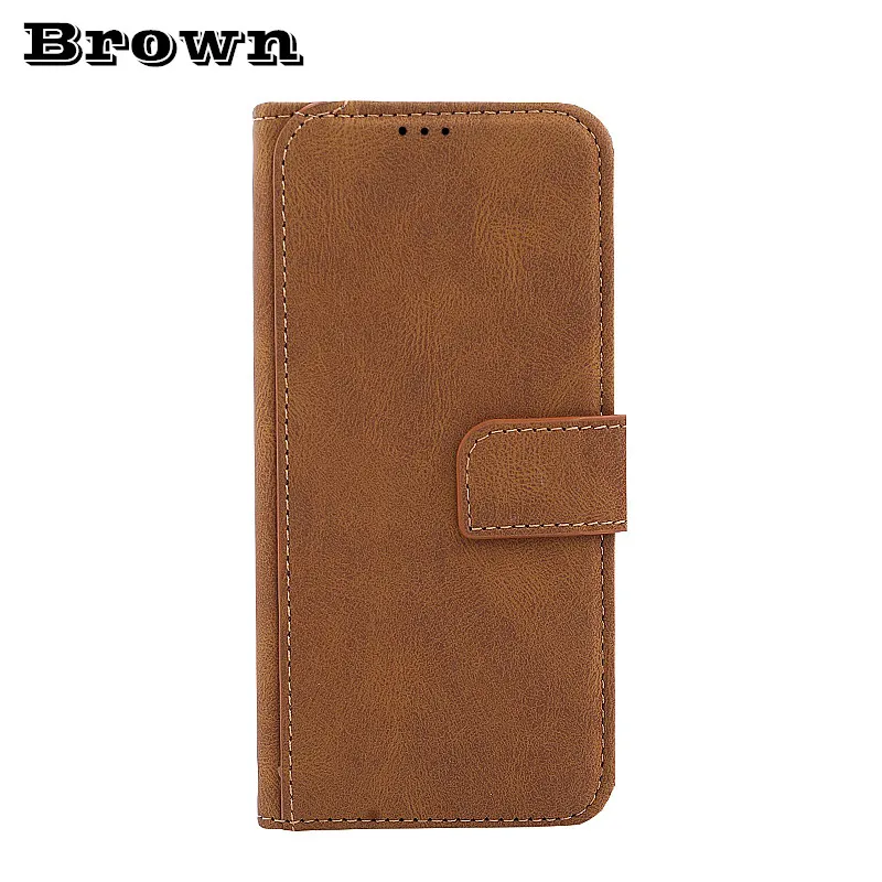 Case for ZTE Blade A31 Plus Cover Leather Wallet Folio Case Book Design  Flip Magnetic Closure - Brown 