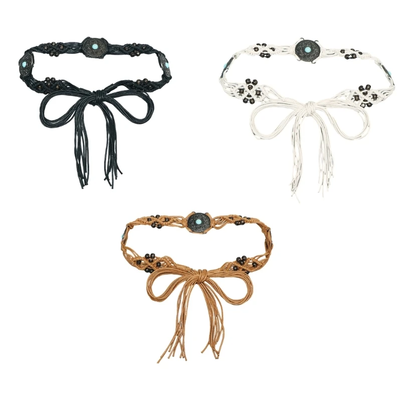 

Waist Rope Women Knot Waist Rope Braided Waist Belt Accessory for Dress Shirt