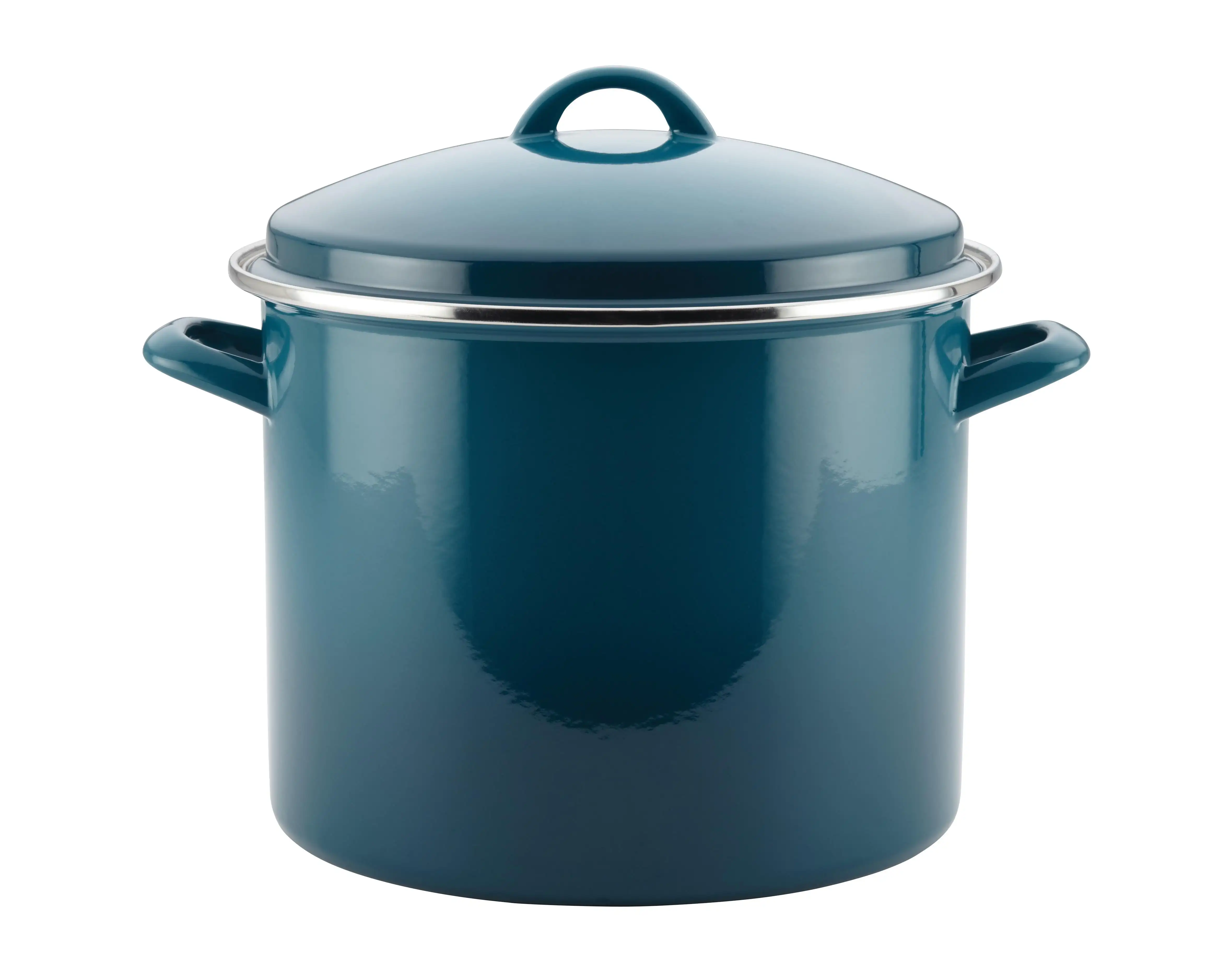 

Enamel on Steel 12 QuartStockpot with Lid, Marine Blue