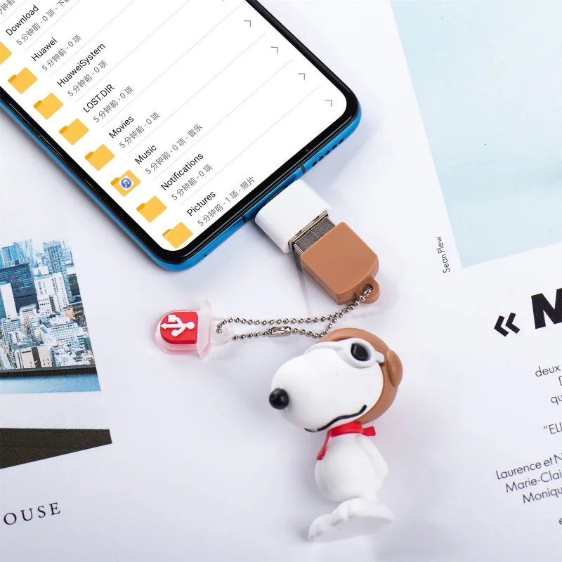 SNOOPY - めだちゃんチャーリーブラウン ポーセリンフィギュア usbメモリー かわいいスヌーピーチャーリーブラウン USB フラッシュディスク