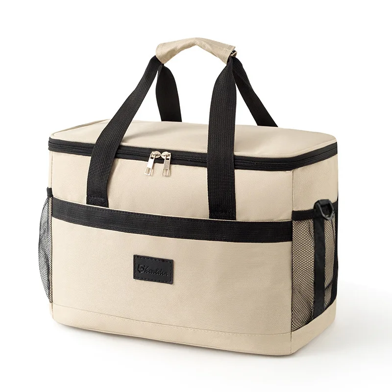 Insulated Oxford Cloth Picnic Cooler Bag - Outdoor Lunch & Bento Storage
