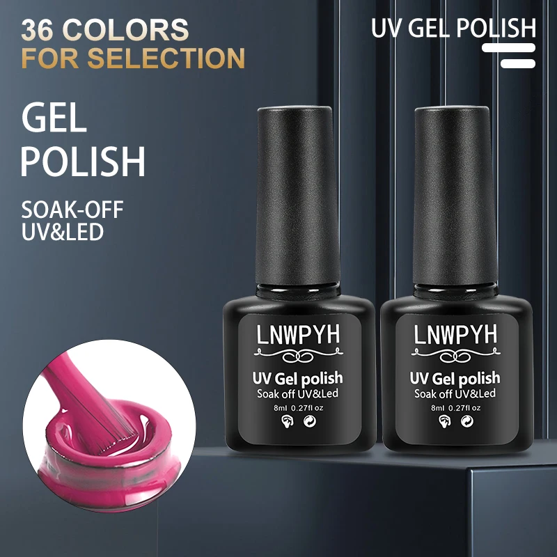 Nail Gel Polish Set Manicure Set Nail Art Decoration 36 Colors/set UV LED Nail Art Kit Varnish Gel Kit Permanent Base Top Coat 3