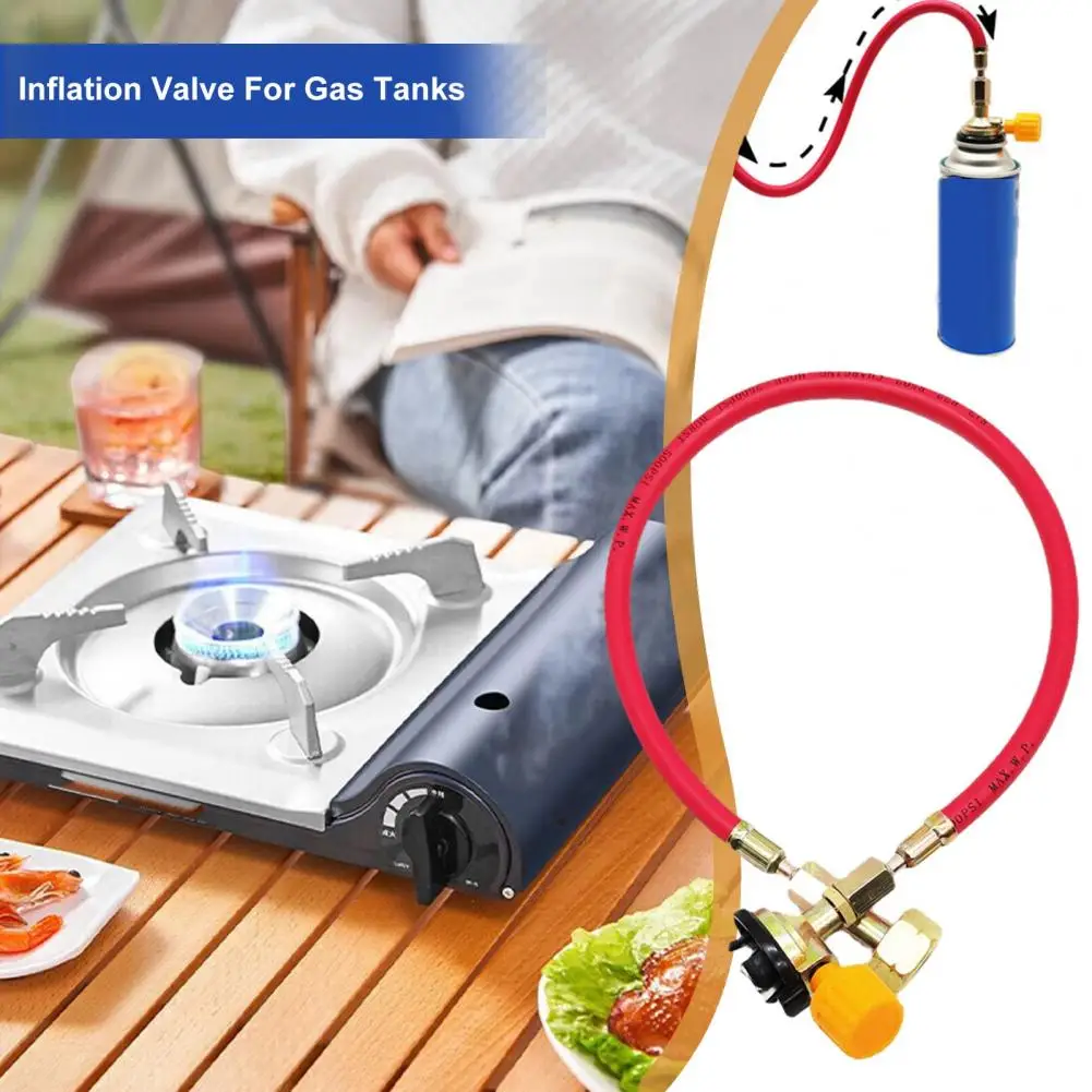 

Gas Tank Inflation Valve High Pressure Explosion-proof Rubber Tube Gas Refill Valve Cylinder Gas Tank Converter Picnic Stove Hea