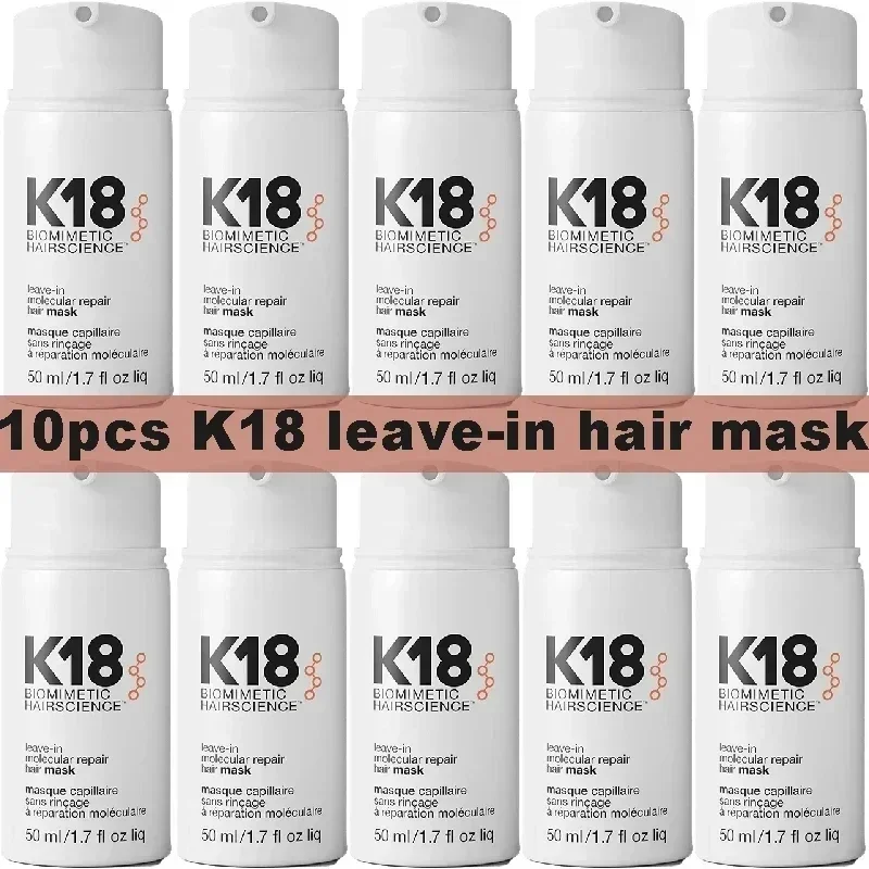 K18 10PCS Hair Treatment Original Leave-In Molecular Repair Hairs Mask Damag Restore Soft Deep Keratin Scalp Treatment Hair Care