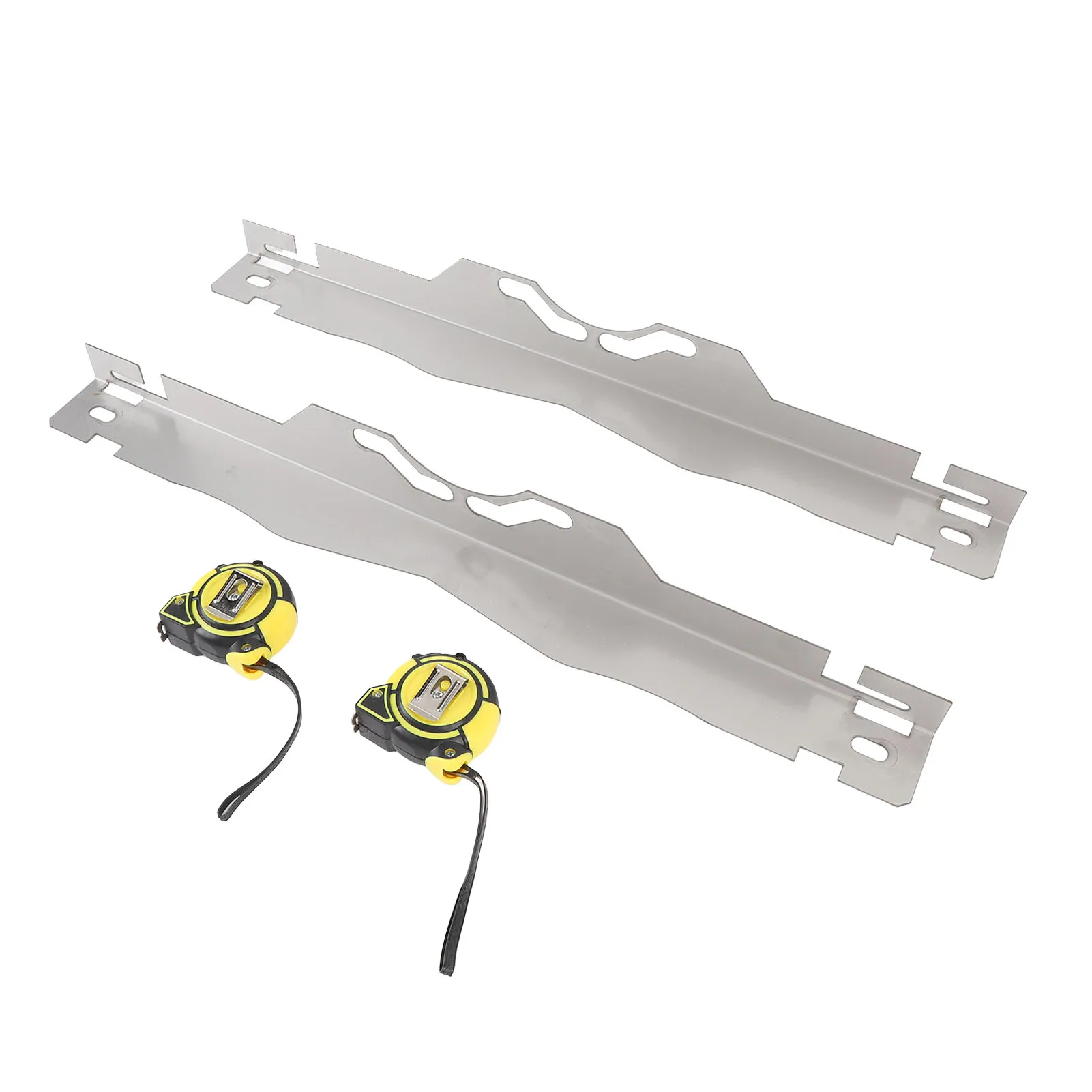 Toe Plates Wheel Alignment Tool Stainless Steel Wheel Alignment Tool Plate with 3 Meters Tape Measure for Cars Sedans SUVs