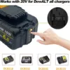 2 Pack of 6.0Ah 20V DCB206 Replacement Batteries for DeWalt 20V Max DCB205 DCB206 DCB207 DCB204 DCB203 DCB201 DCB200 DCB180 DCB 5
